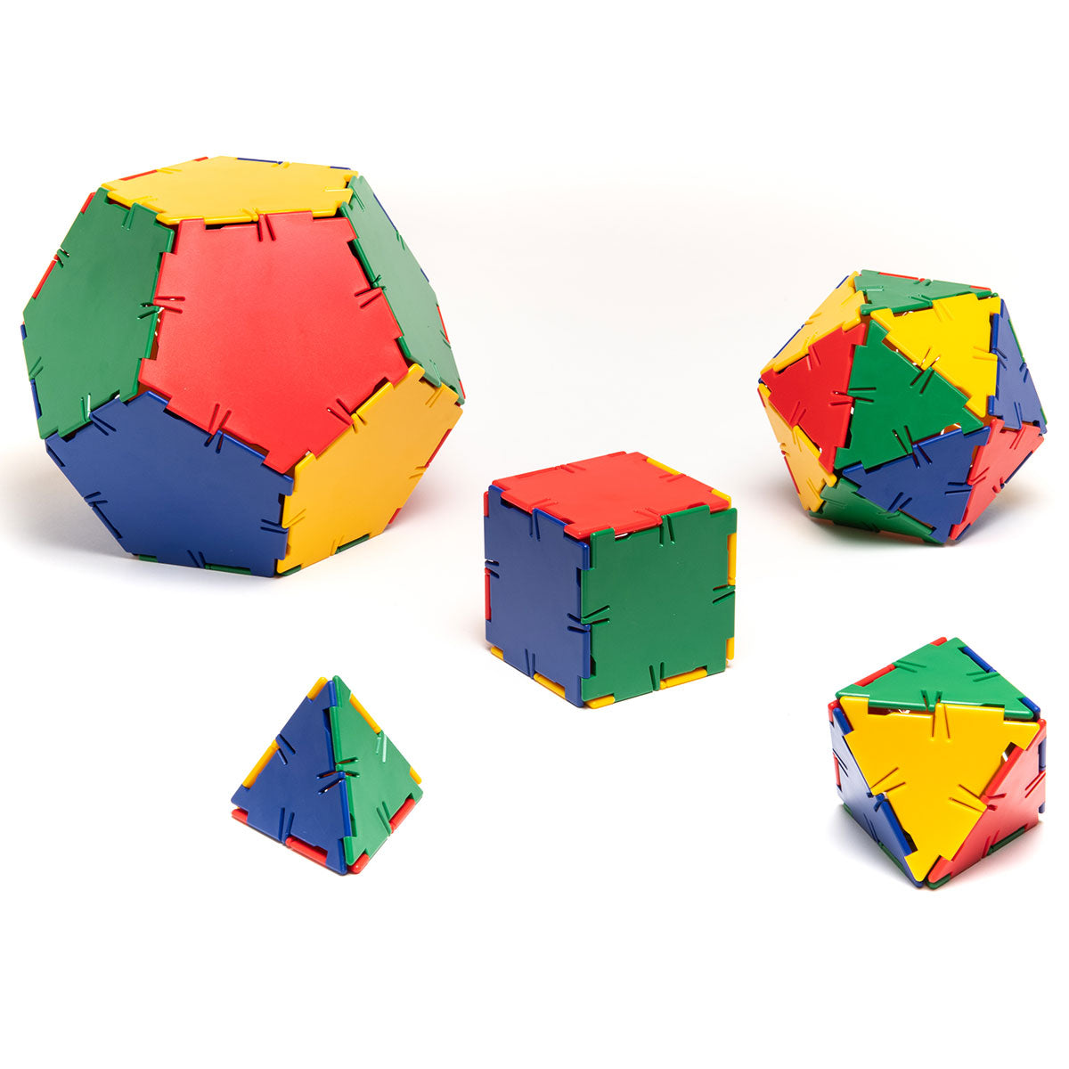 Original Polydron Platonic Solids Set - 50-Piece Geometry Kit