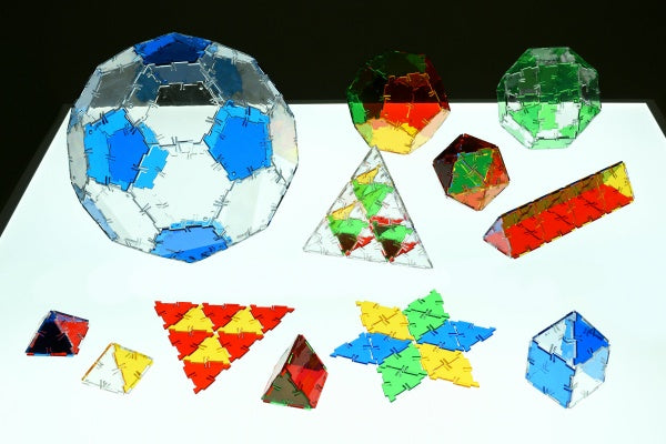 Original Crystal Polydron Class Set - 184-Piece Translucent Shape Kit