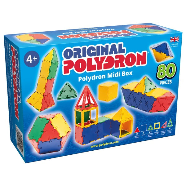 Original Polydron Midi Box - 80-Piece Construction Set