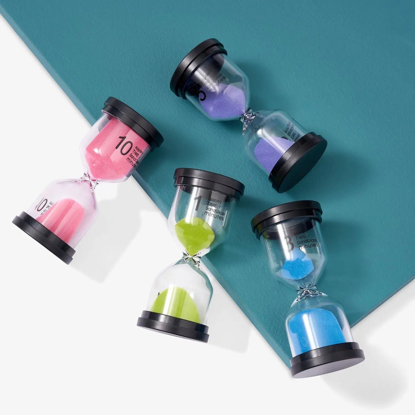 4 Set Hourglass Sand Clock, Kitchen Accessory Perfect | The Dyslexia Shop