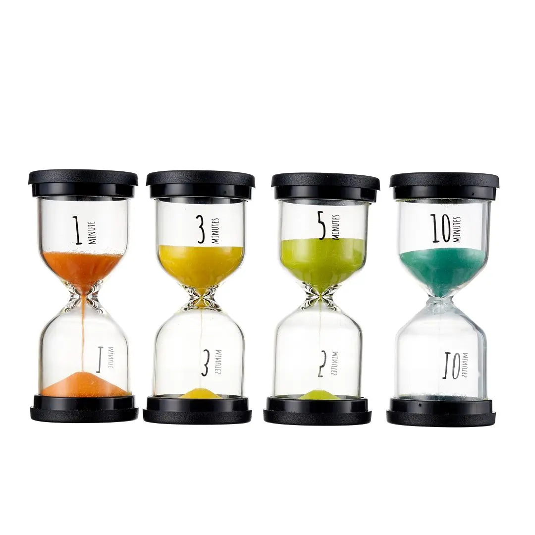 4 Set Hourglass Sand Clock, Kitchen Accessory Perfect | The Dyslexia Shop