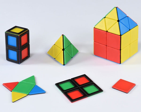 Solid Magnetic Polydron Class Set - 72-Piece Recycled Shape Kit