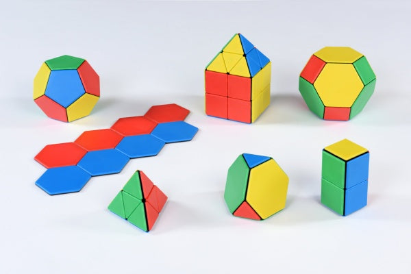Solid Magnetic Polydron Essential Shapes Set - 104-Piece Kit