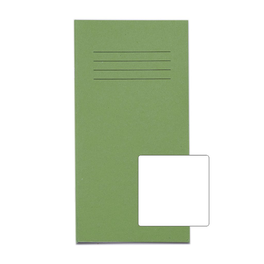 RHINO 8 x 4" Exercise Book Light Green Cover - Blank | 32pg/10pk