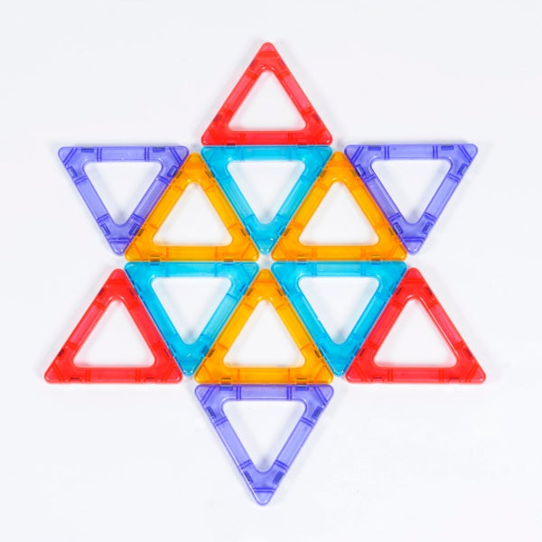 Crystal MegaMag Polydron Set - 36-Piece Magnetic Shape Kit