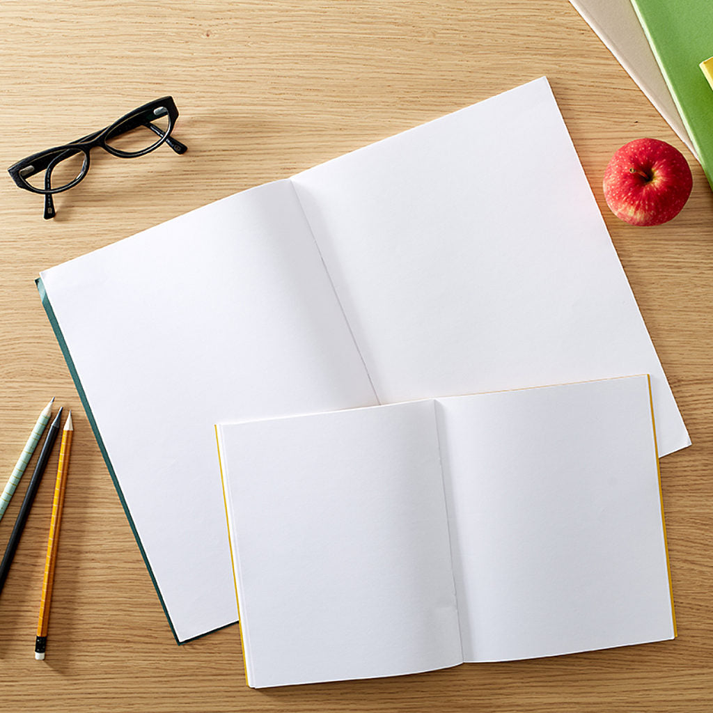 RHINO 8 x 4" Exercise Book Light Green Cover - Blank | 32pg/10pk