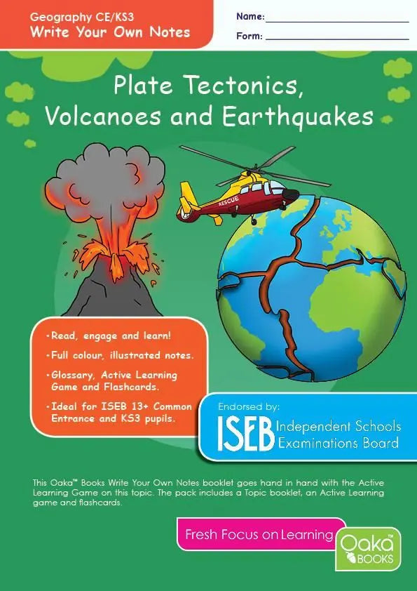 CE-KS3 Geography: Plate Tectonics, Volcanoes & Earthquakes - Topic Pack | The Dyslexia Shop