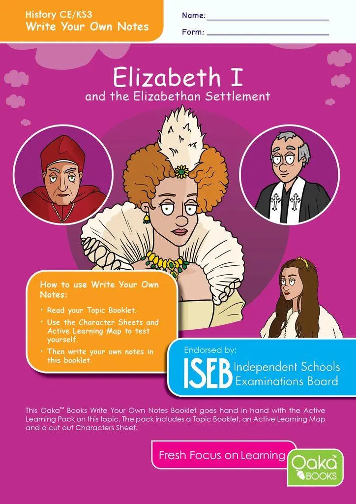 CE-KS3 History: Elizabeth I & The Elizabethan Settlement - Topic Pack | The Dyslexia Shop