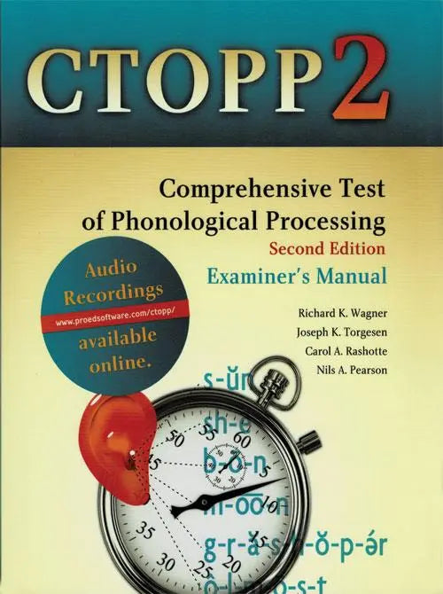 CTOPP-2: Examiner's Manual | The Dyslexia Shop