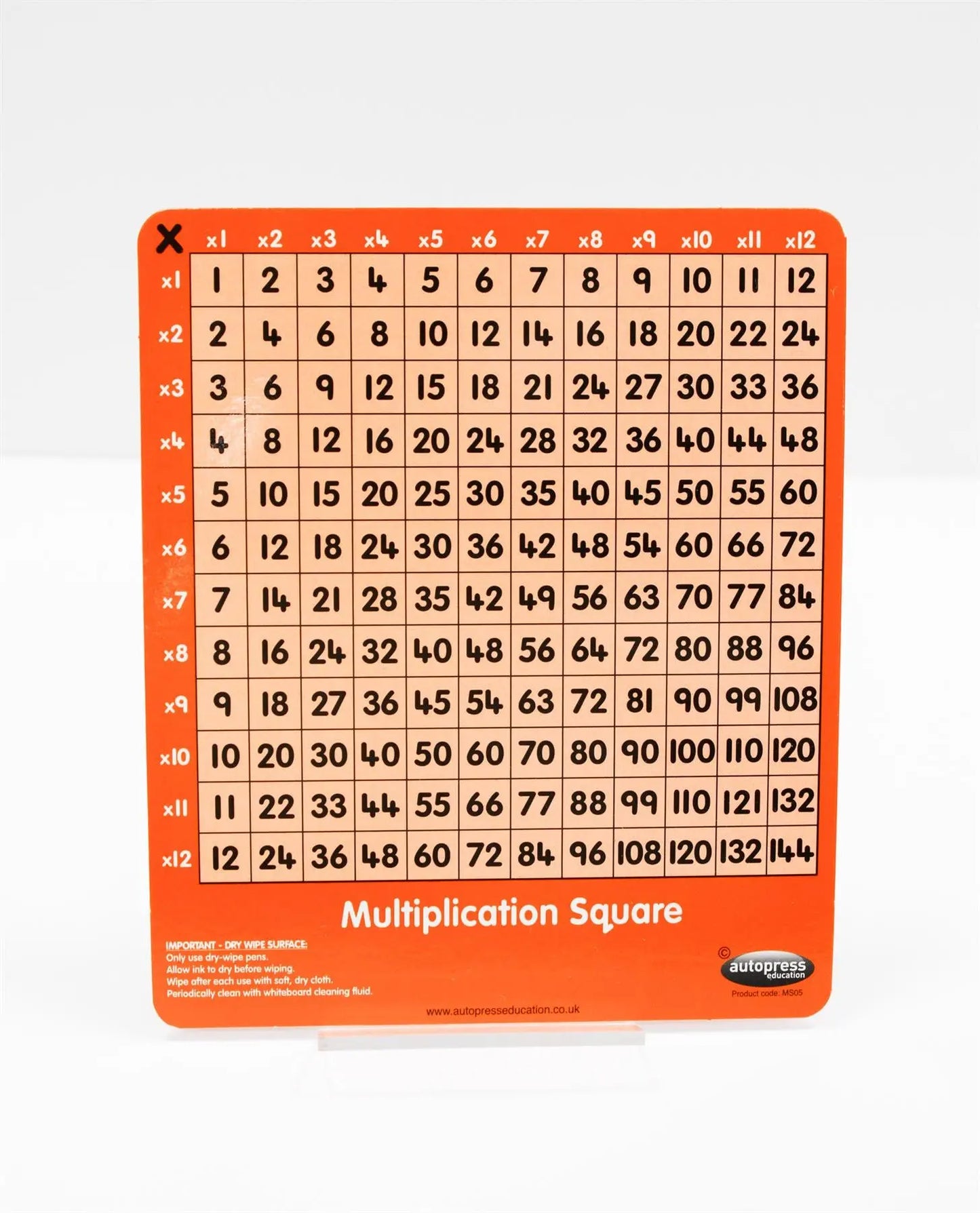 Child’s 12×12 Multiplication Square – Small | The Dyslexia Shop