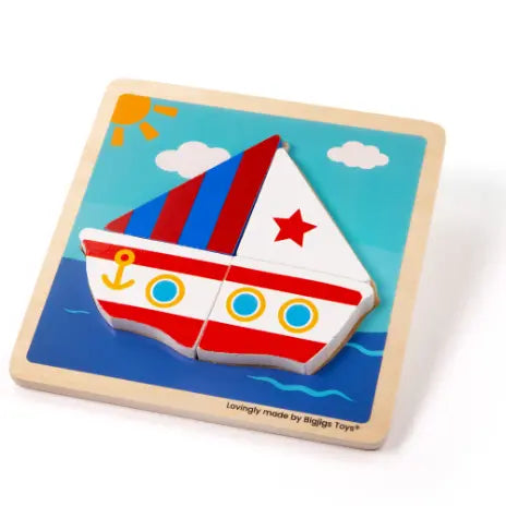 Chunky Lift Out Boat Puzzle | The Dyslexia Shop