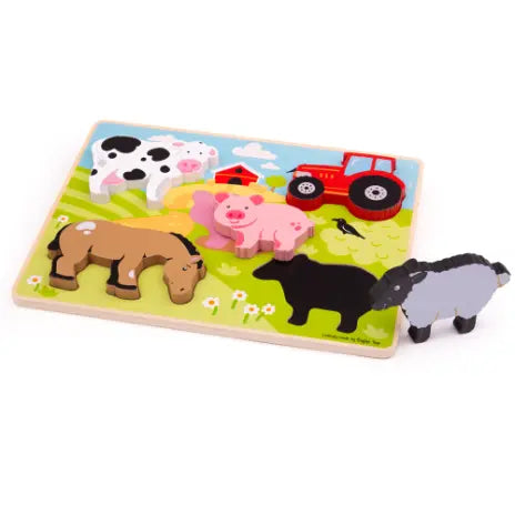 Chunky Lift Out Puzzle - Farm | The Dyslexia Shop