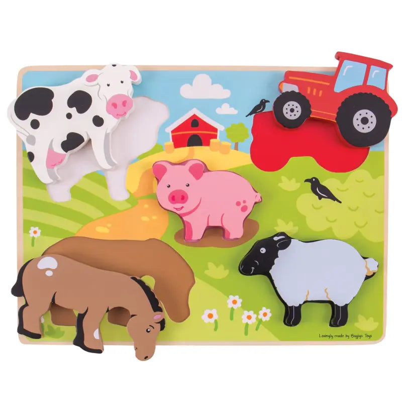 Chunky Lift Out Puzzle - Farm | The Dyslexia Shop