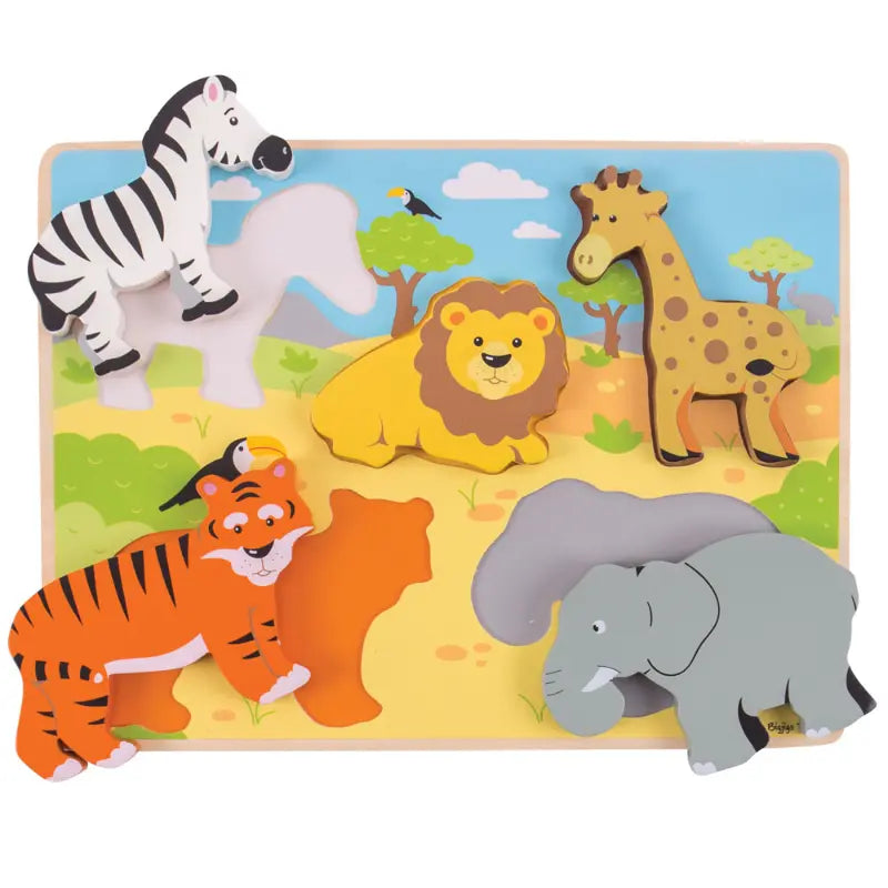 Chunky Lift Out Puzzle - Safari | The Dyslexia Shop