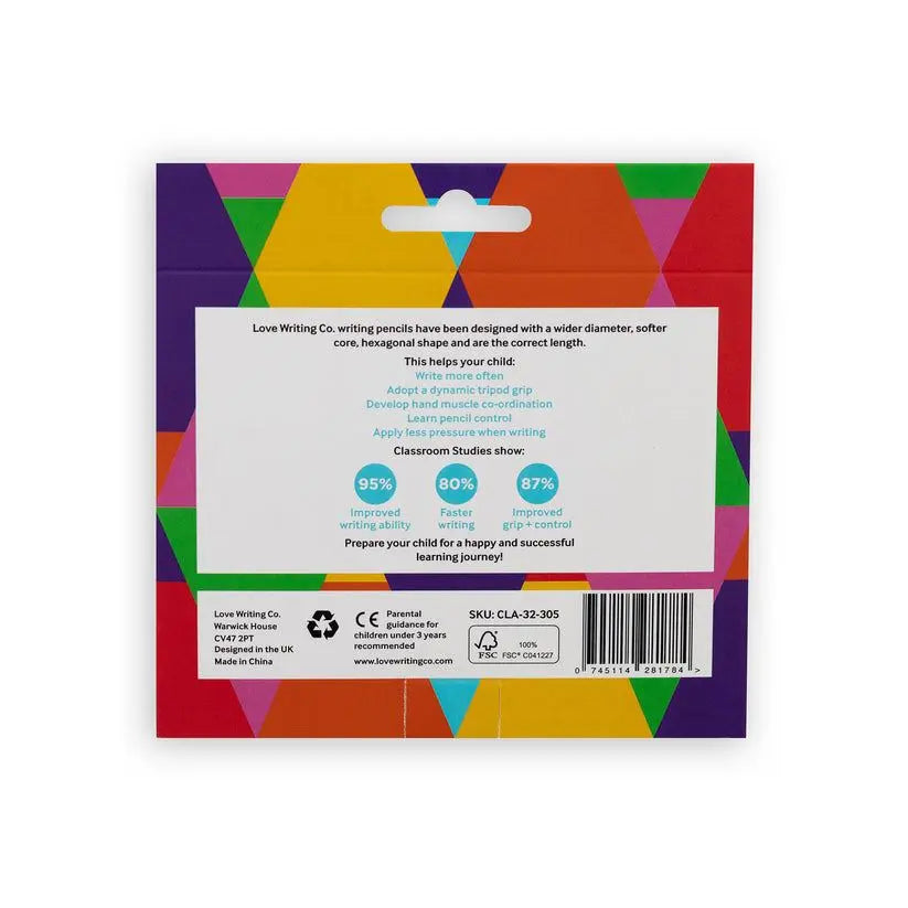 Chunky Tripod Grip Writing Pencils Classroom Pack Of 32 | Ages 6-9 | The Dyslexia Shop