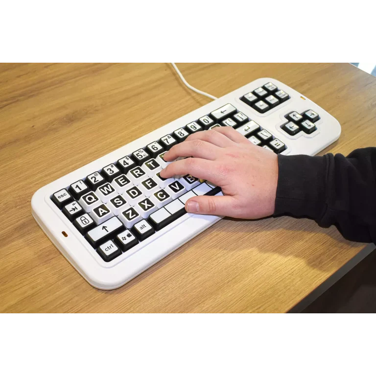 Clevy Contrast Keyboard - High Visibility with US Layout