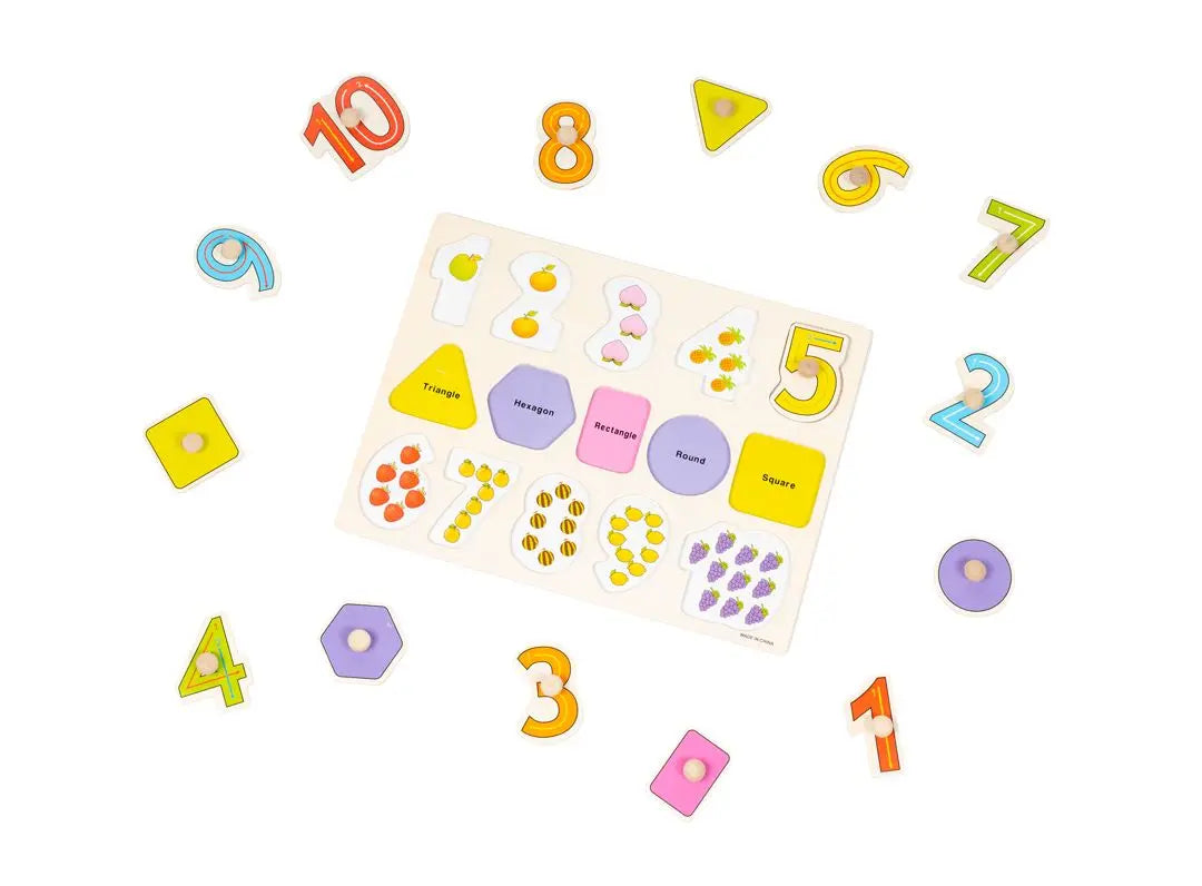 Early Learning Wooden Puzzles Assorted Vehicles, Letters, And Numbers | The Dyslexia Shop