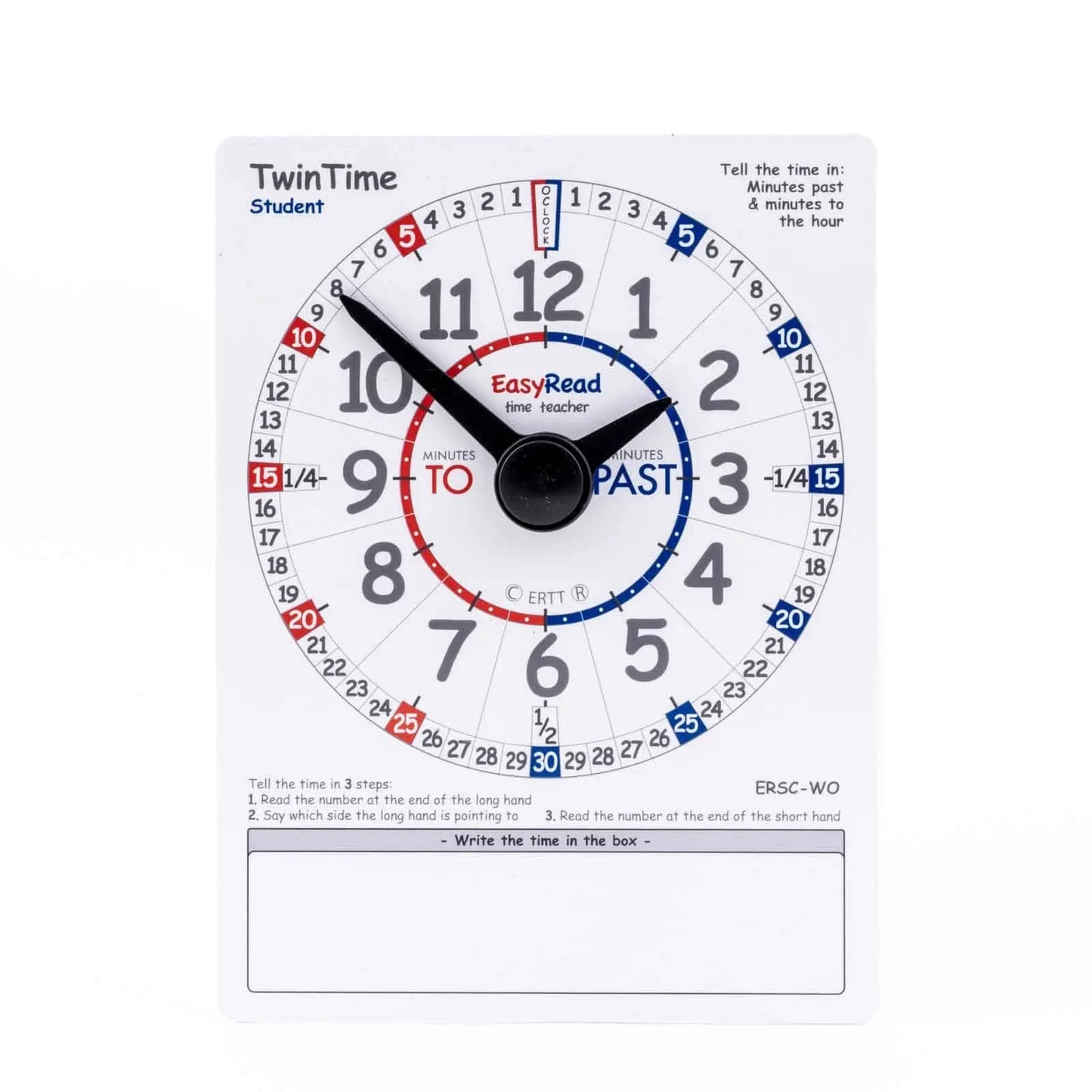 EasyRead TwinTime 10 Pack Student Cards | The Dyslexia Shop
