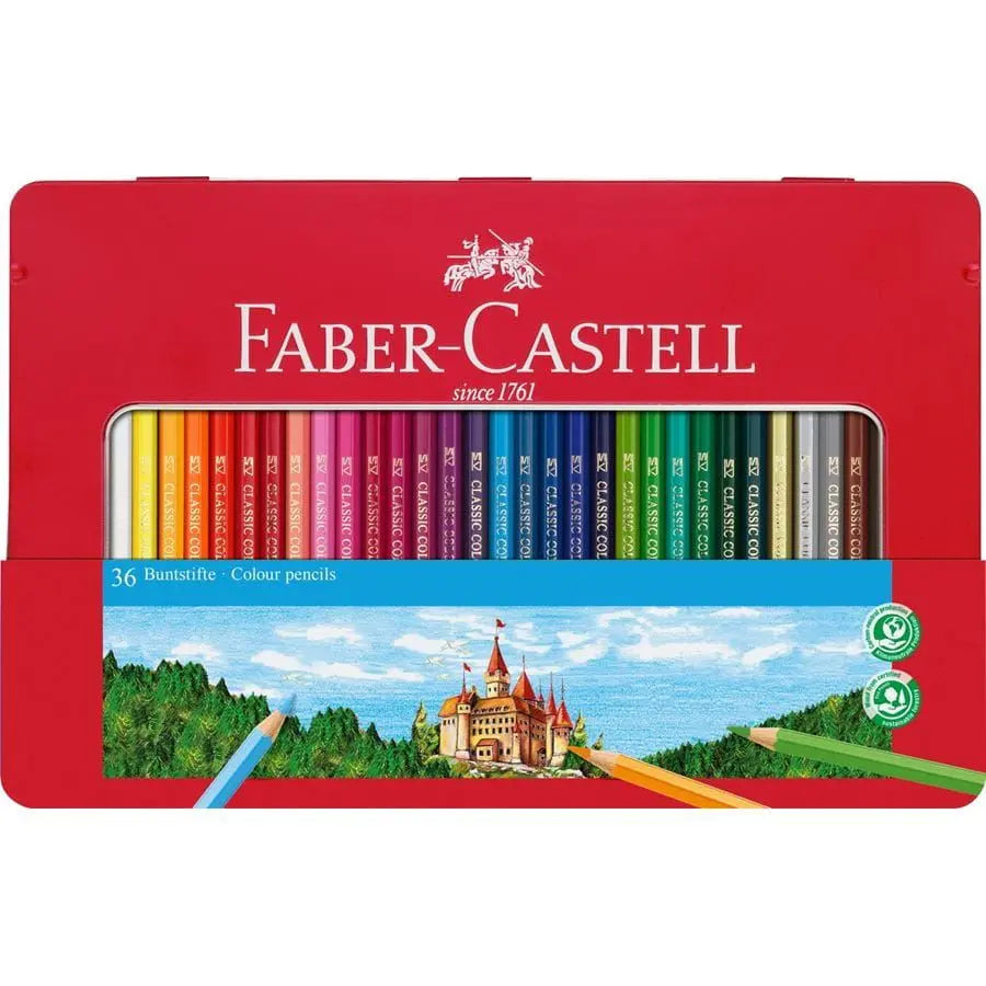 Faber-Castell Classic Colour Colour Pencils - 36 Tin | The Dyslexia Shop