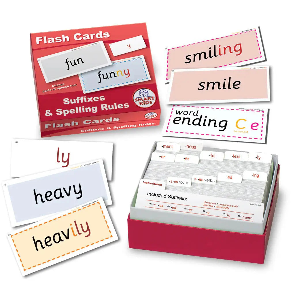Flash Cards Suffixes & Spelling Rules | The Dyslexia Shop