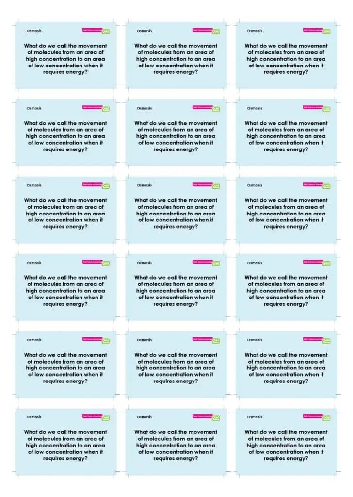 GCSE/KS4 Biology: Osmosis - Topic Pack | The Dyslexia Shop