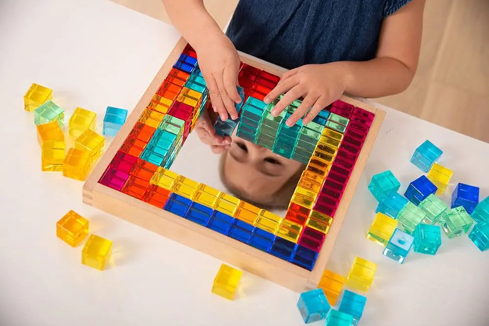 Gem cube mirror tray | The Dyslexia Shop