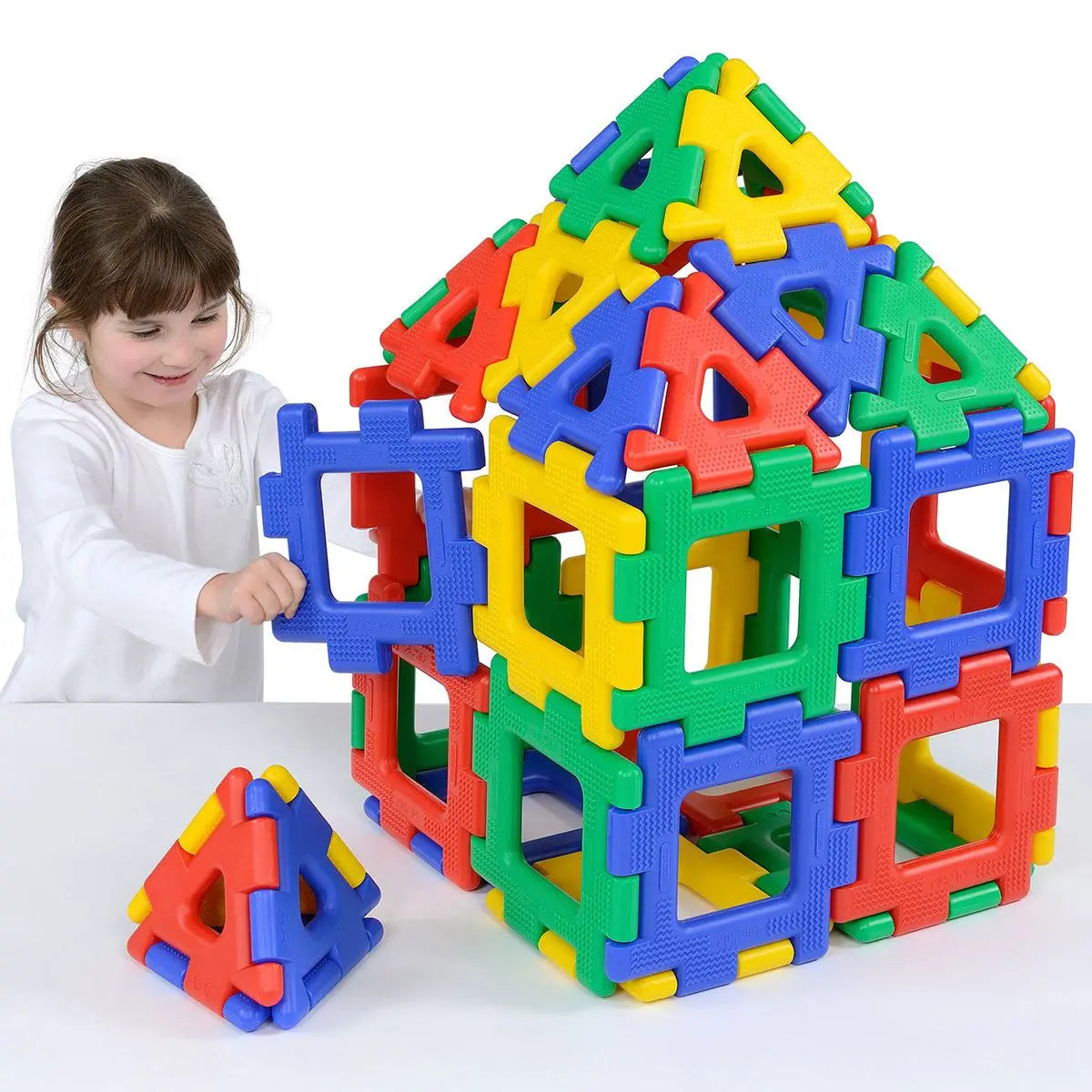 Giant Polydron Set – 40-Piece Large-Scale Construction Kit for Early Years Education | The Dyslex...
