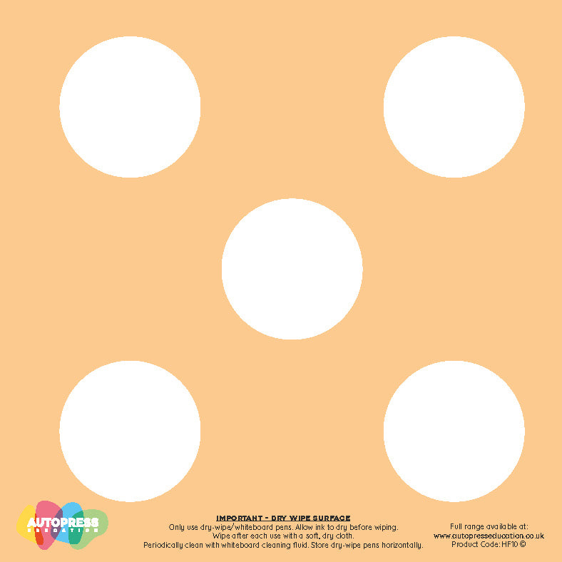 Five-Spot Hungarian Number Frame - Pack of 10 Subitising Cards
