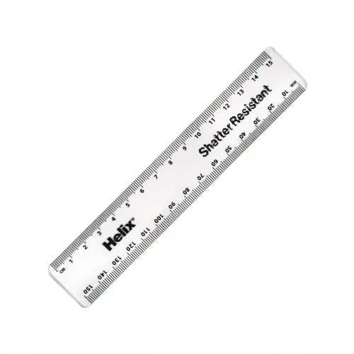 Helix 15CM Clear Ruler | The Dyslexia Shop
