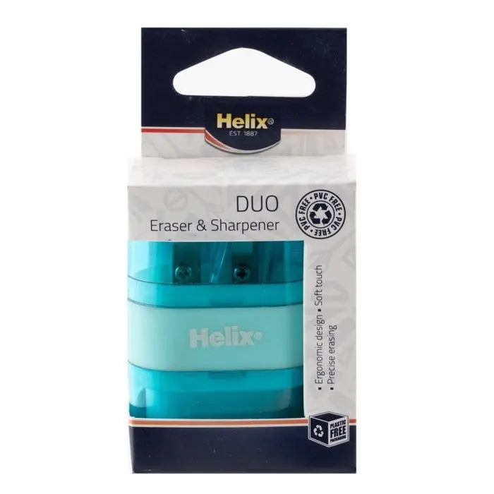 Helix Duo Eraser & Sharpener – Blue | The Dyslexia Shop