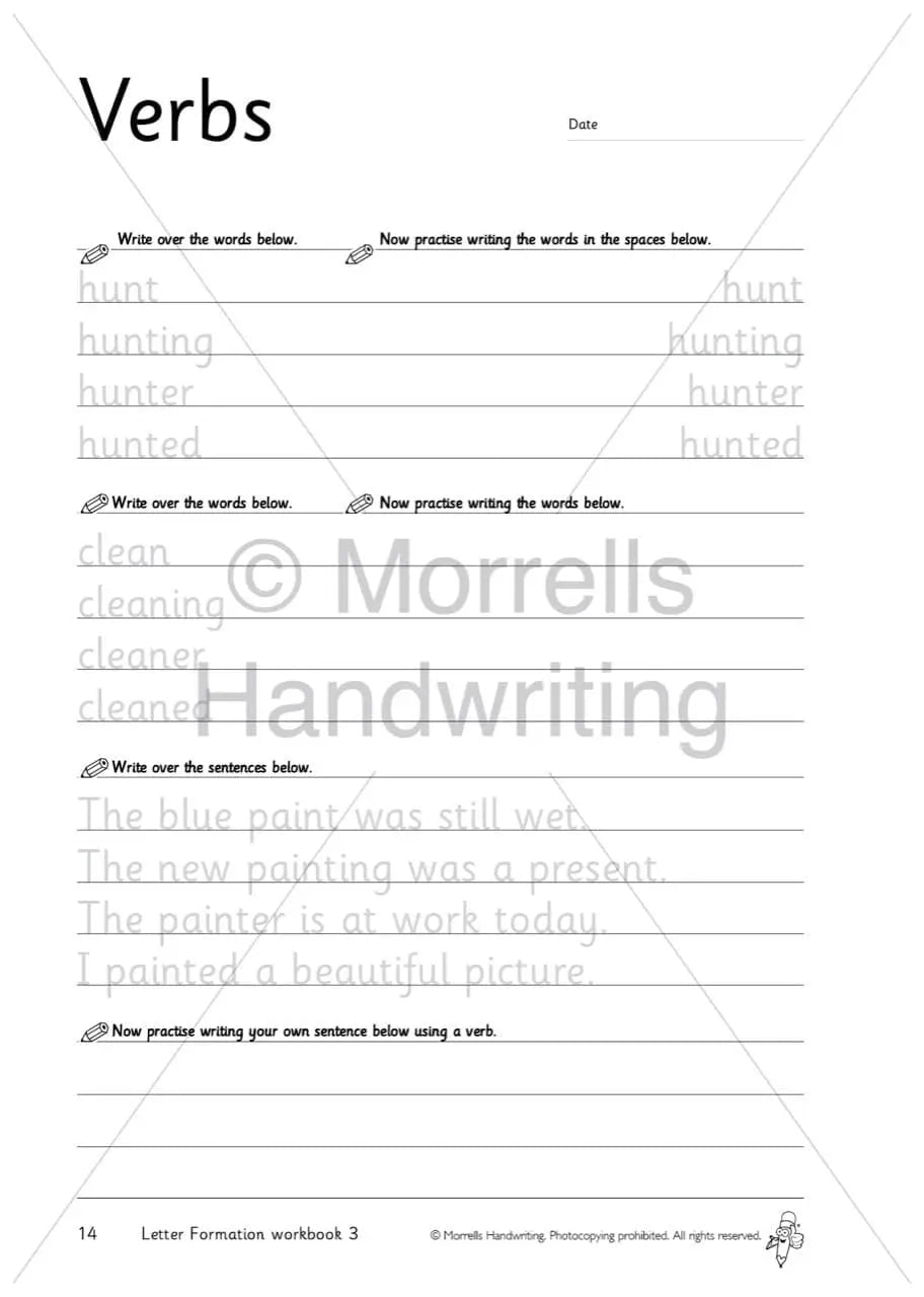 Morrells Letter Formation 3 Sentences | The Dyslexia Shop