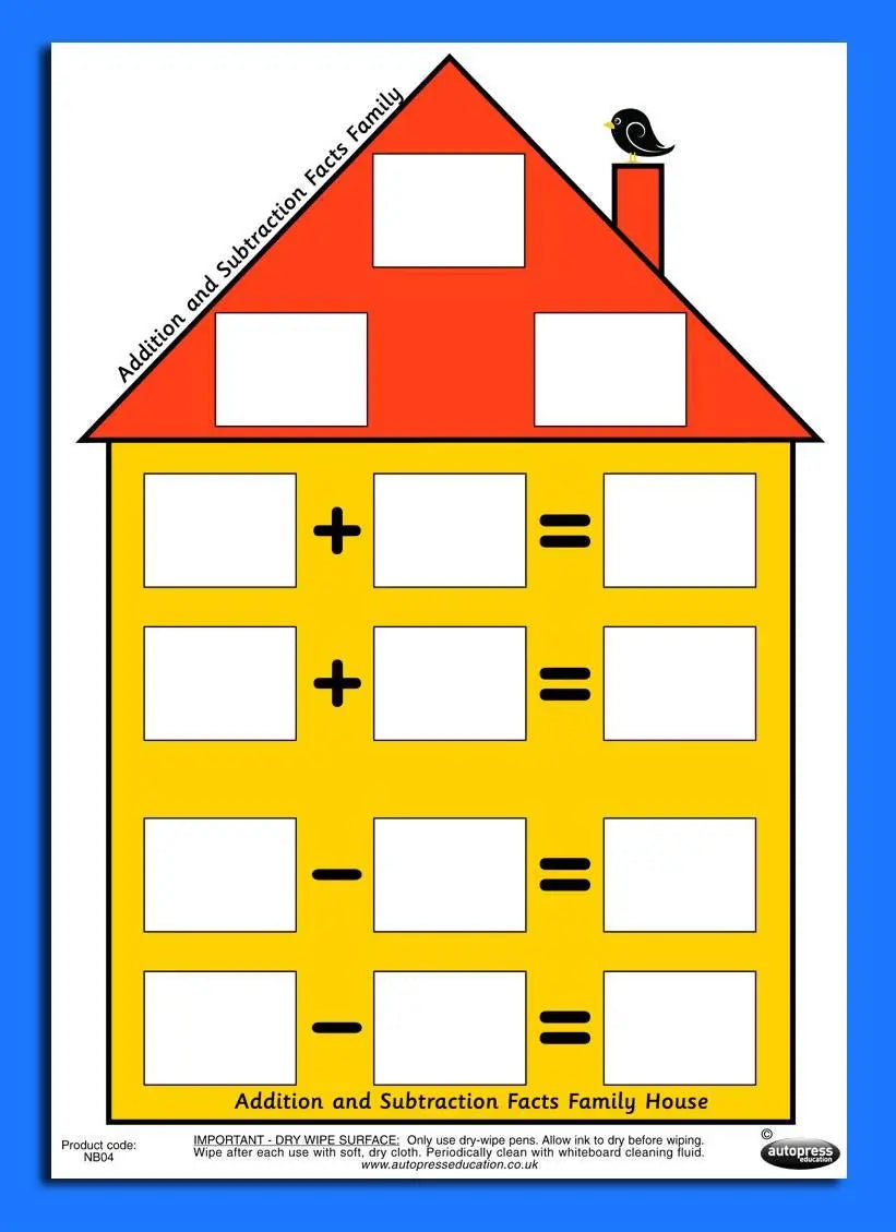 Number Facts House – Addition and Subtraction (Small) | The Dyslexia Shop