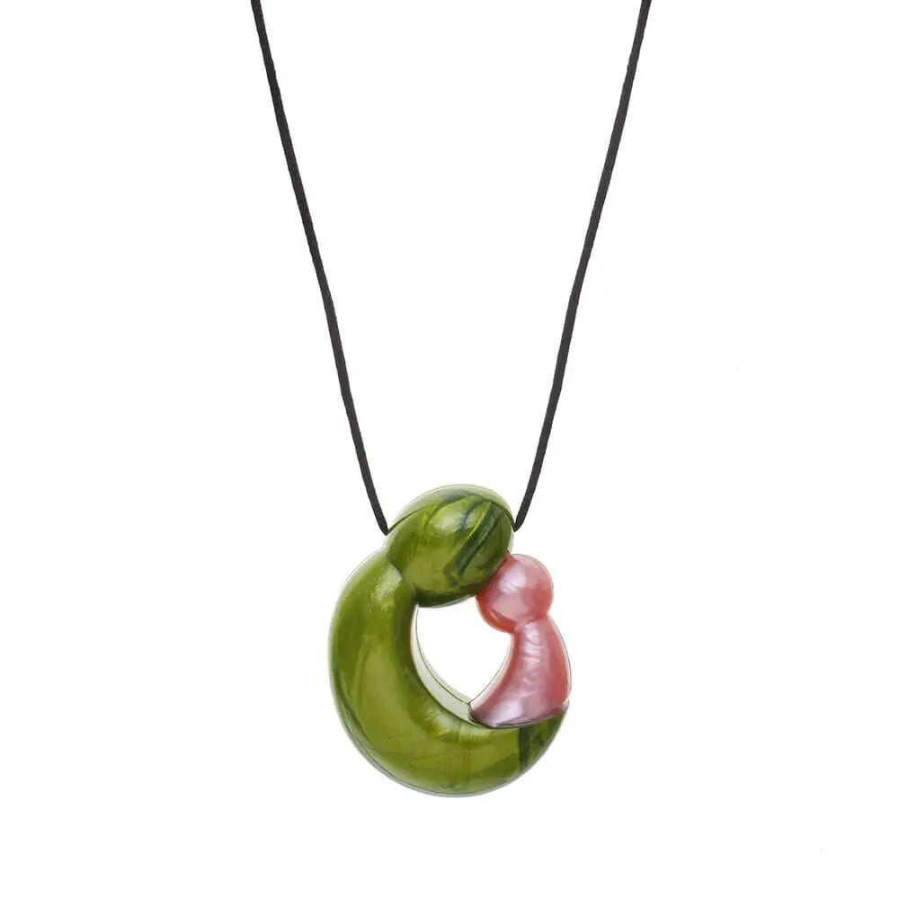 Nurture Pendant Sensory Chew - Green/Purple | The Dyslexia Shop
