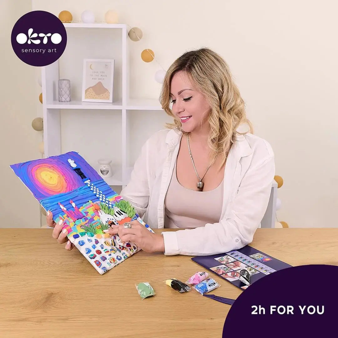 OKTO Air Dry Clay 3D Sensory Art Canvas – Travel Edition | The Dyslexia Shop