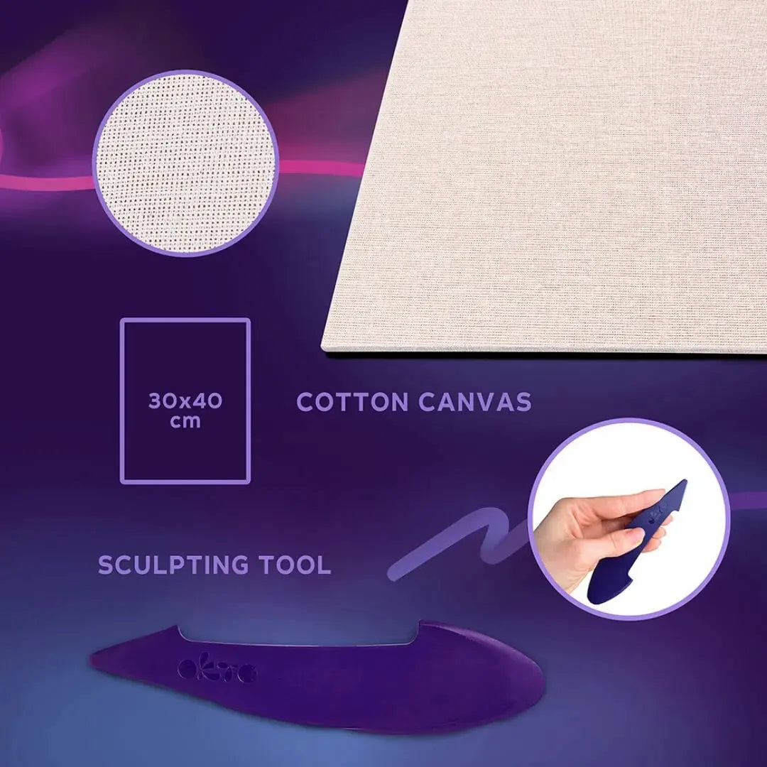 OKTO Air Dry Clay 3D Sensory Art Canvas – Travel Edition | The Dyslexia Shop