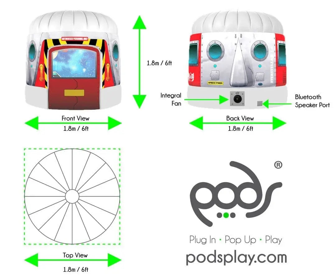 PODS Sensory Play Tent with Regular Floor Mat | The Dyslexia Shop