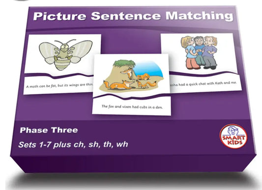 Picture Sentence Matching Phase Three (Sets 1-7 Plus Ch, Sh, Th, Wh) | The Dyslexia Shop