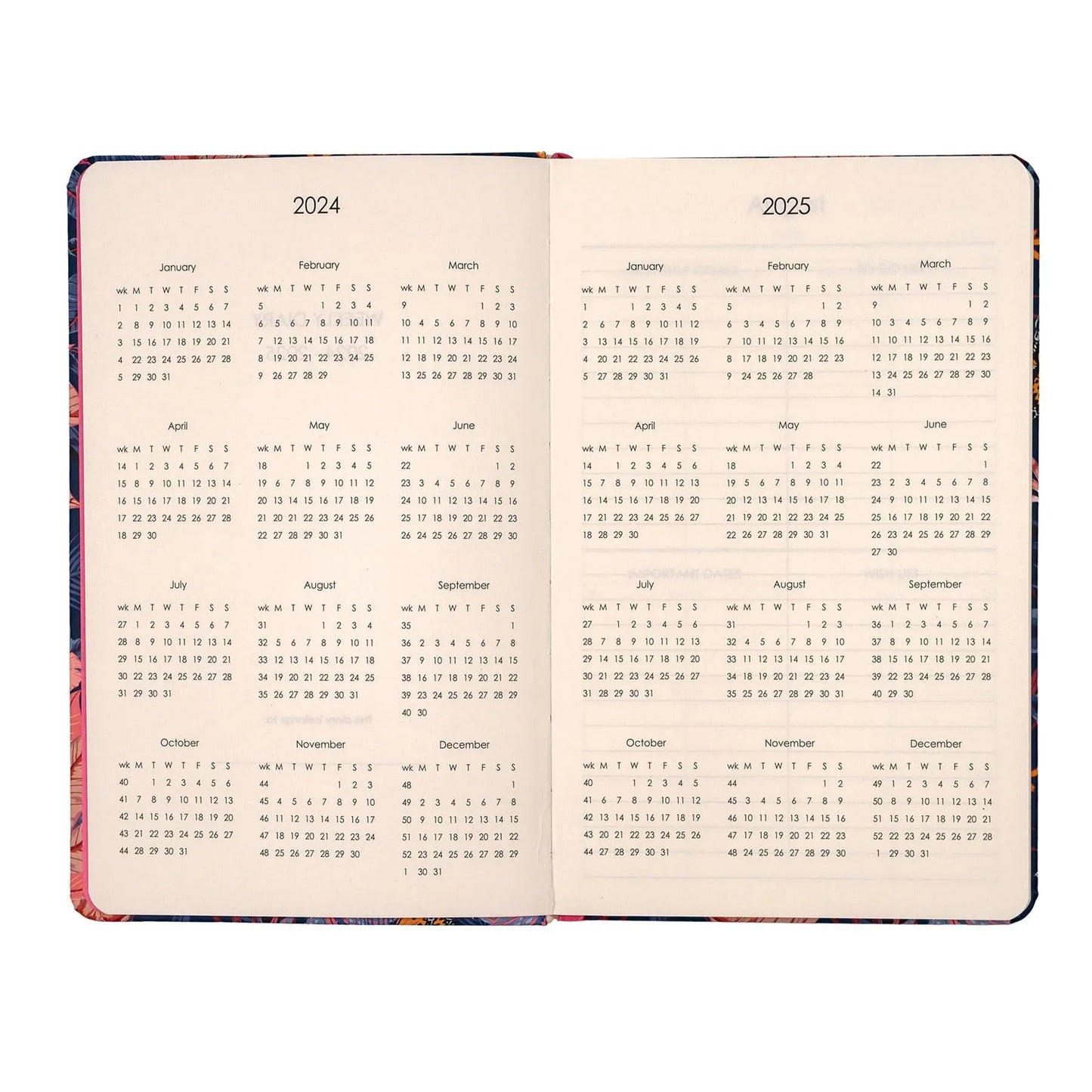 Pukka Bloom Soft Cover Academic Diary Blue | The Dyslexia Shop