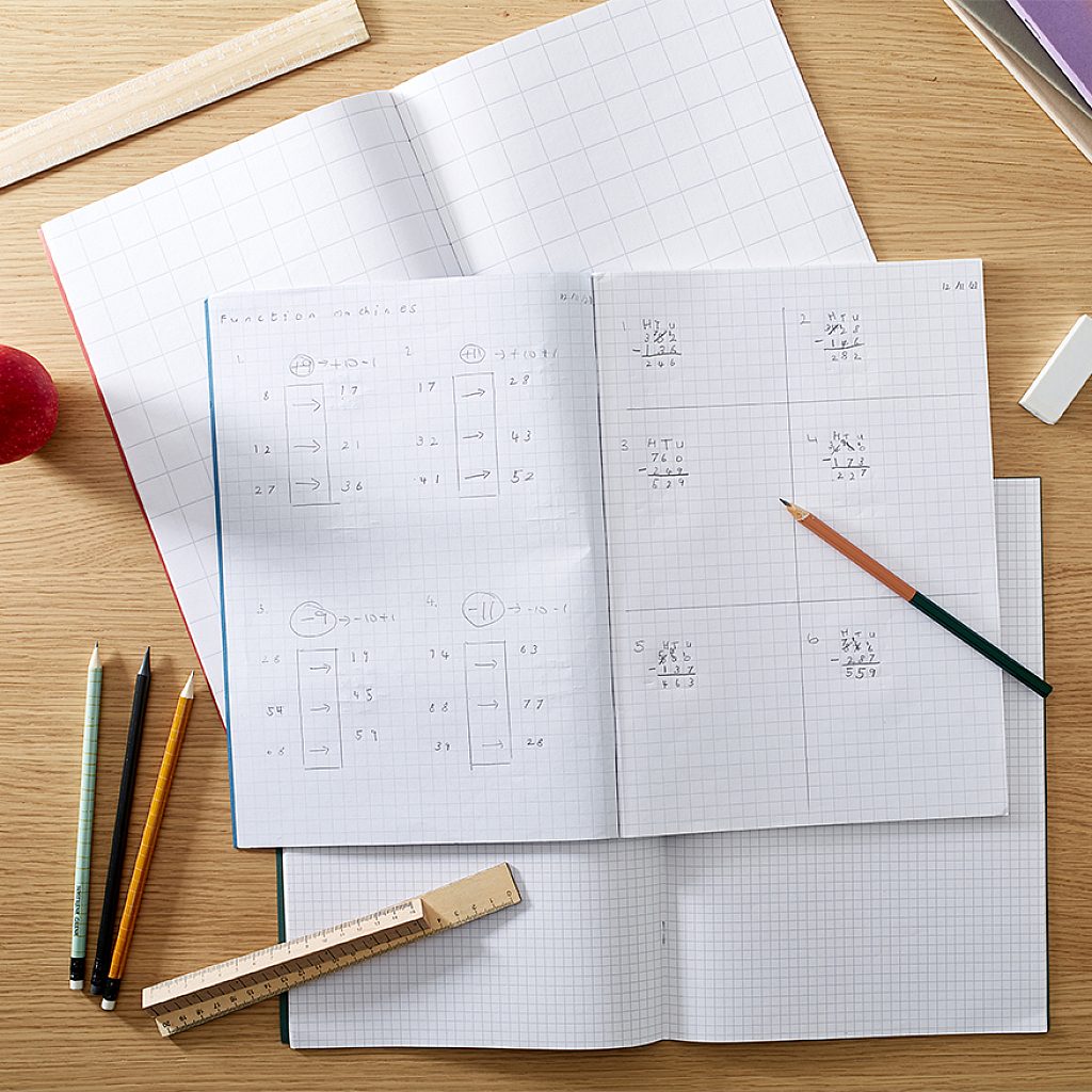 RHINO A4 Exercise Book - 10mm Squared | 64pg/10pk | The Dyslexia Shop