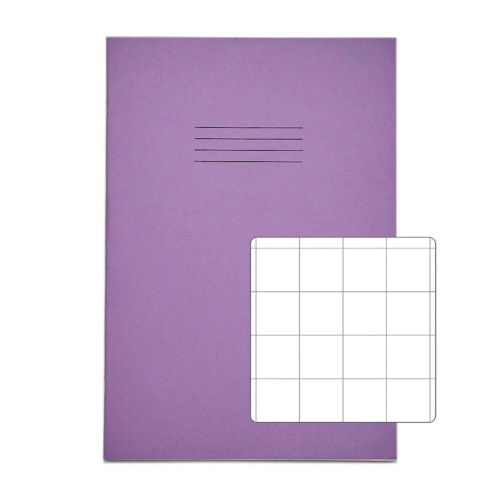 RHINO A4 Exercise Book - 20mm Squared | 64pg/10pk | The Dyslexia Shop