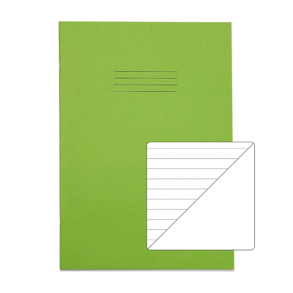 RHINO A4 Exercise Book - 8mm Lined/Blank Alternate | 64pg/10pk | The Dyslexia Shop
