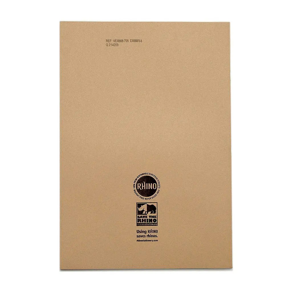 RHINO A4 Exercise Book - 8mm Lined + Margin | 80pg/10pk | The Dyslexia Shop