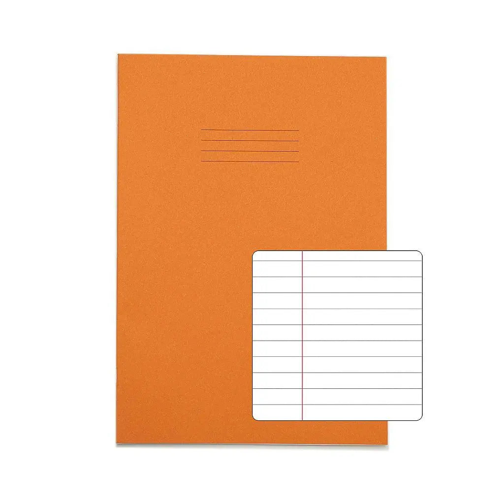 RHINO A4 Exercise Book - 8mm Lined + Margin | 80pg/10pk | The Dyslexia Shop