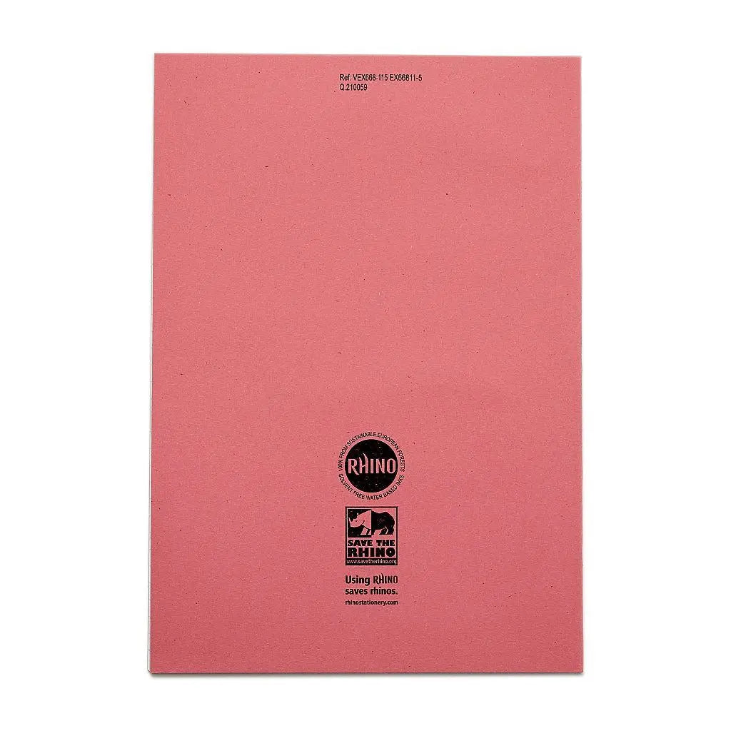 RHINO A4 Exercise Book - 8mm Lined + Margin | 80pg/10pk | The Dyslexia Shop