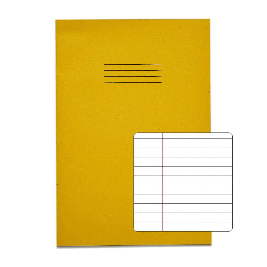 RHINO A4 Exercise Book - 8mm Lined + Margin | 80pg/10pk | The Dyslexia Shop