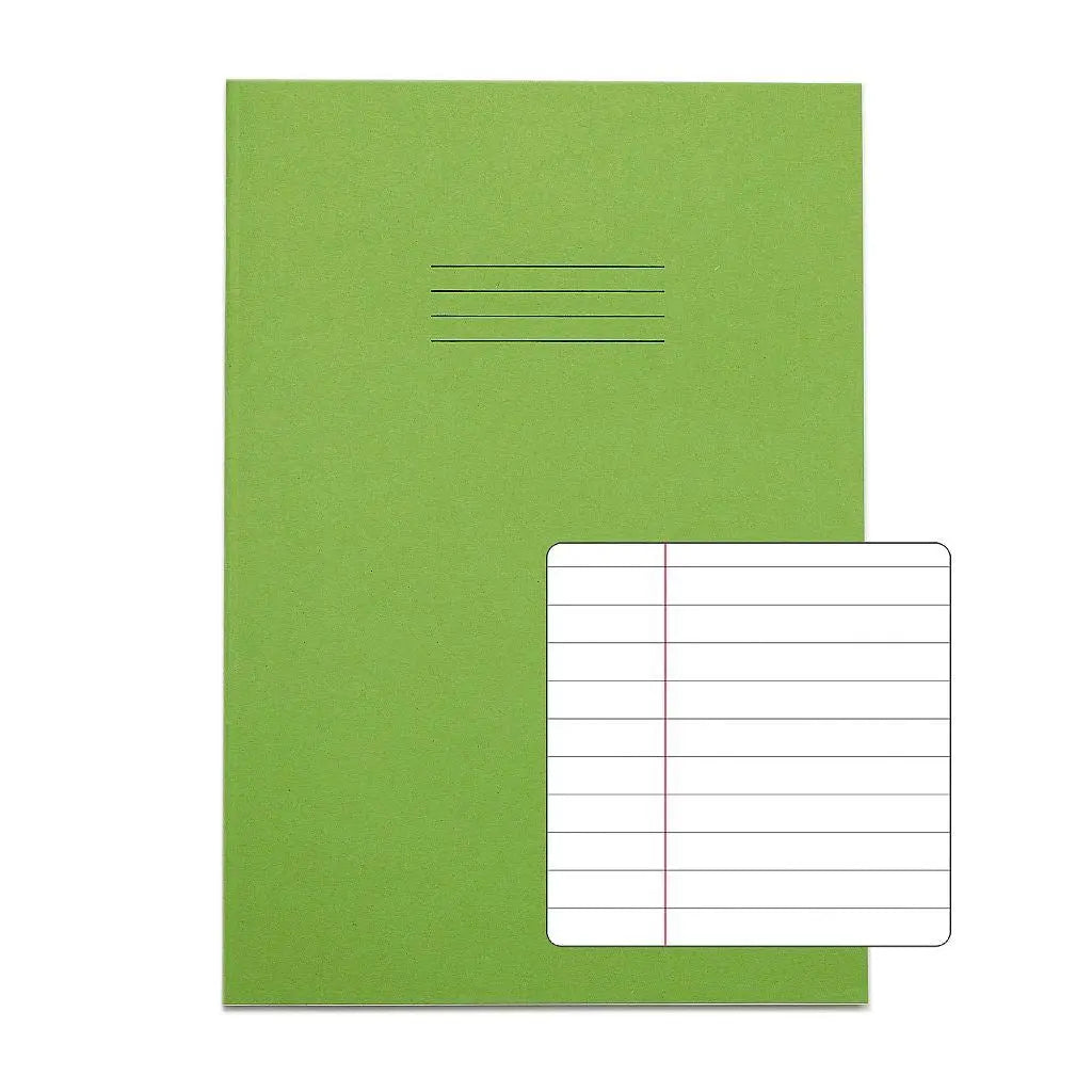 RHINO A4 Exercise Book - 8mm Lined + Margin | 80pg/10pk | The Dyslexia Shop
