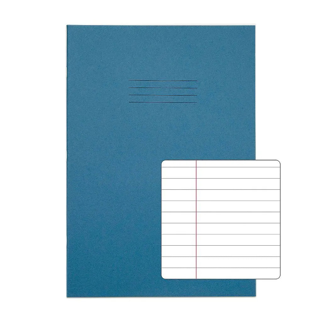 RHINO A4 Exercise Book - 8mm Lined + Margin | 80pg/10pk | The Dyslexia Shop