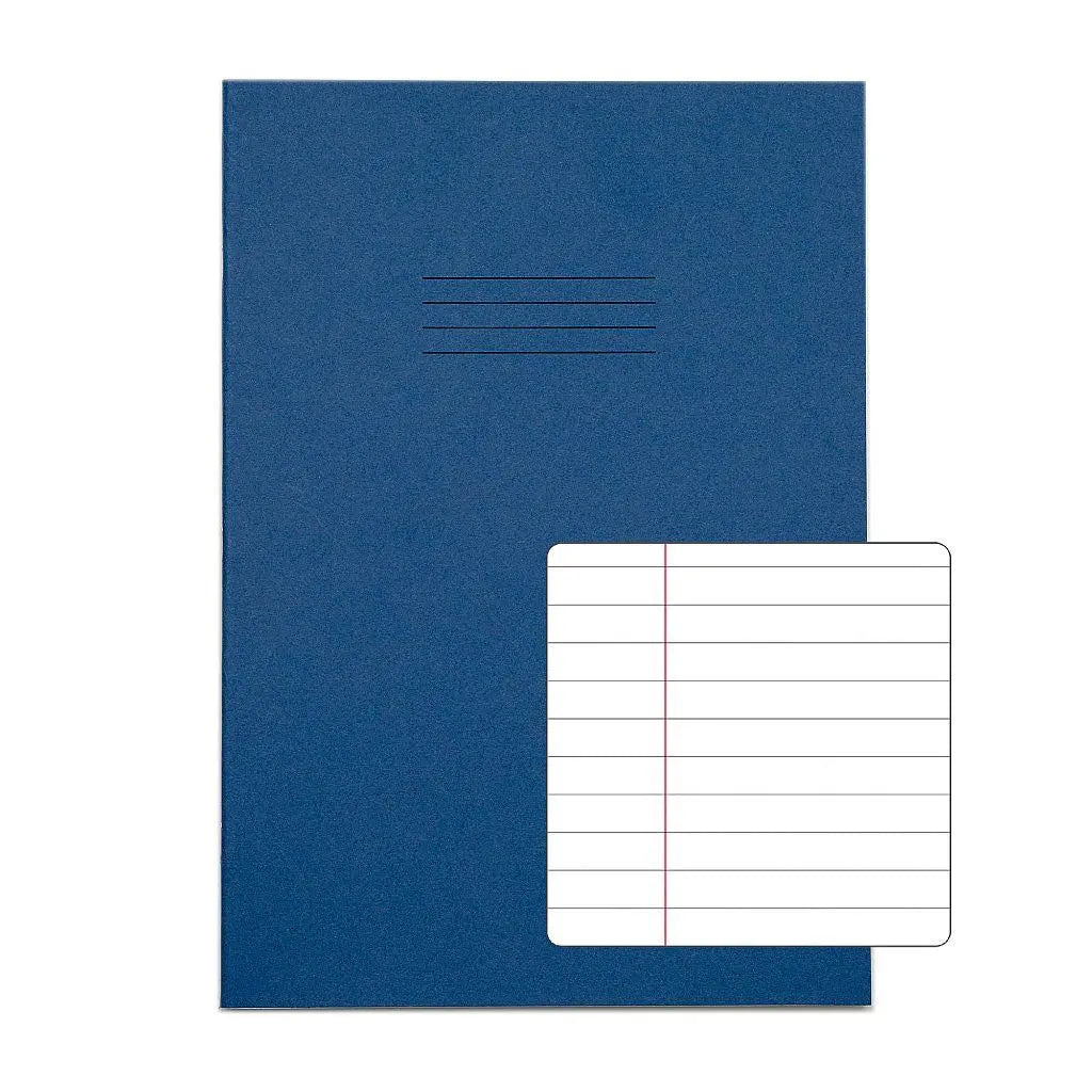 RHINO A4 Exercise Book - 8mm Lined + Margin | 80pg/10pk | The Dyslexia Shop