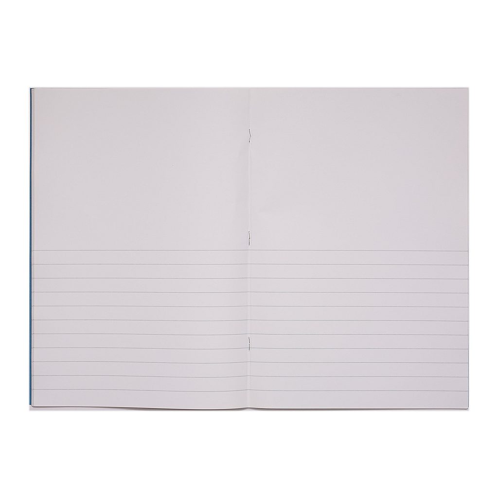 RHINO A4 Exercise Book - Split Page Blank/13mm Lined | 64pg/10pk | The Dyslexia Shop