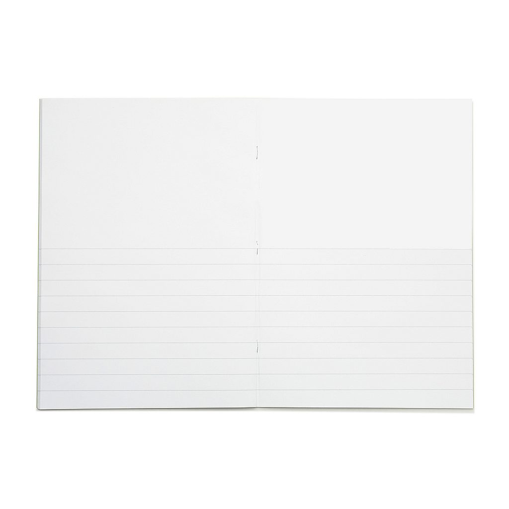 RHINO A4 Exercise Book - Split Page Blank/15mm Lined | 64pg/10pk | The Dyslexia Shop